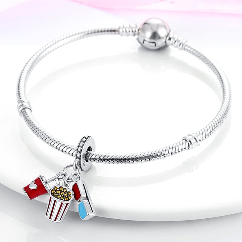 Parmuz 925 Sterling Silver Charm for Bracelet Necklace Dangle Love Mom Ocean travel Butterfly Party Charm Beads Pendants DIY Jewelry for Women - Image 2